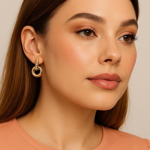 Liz Claiborne Silver Drop Earrings - Picture 6 of 6